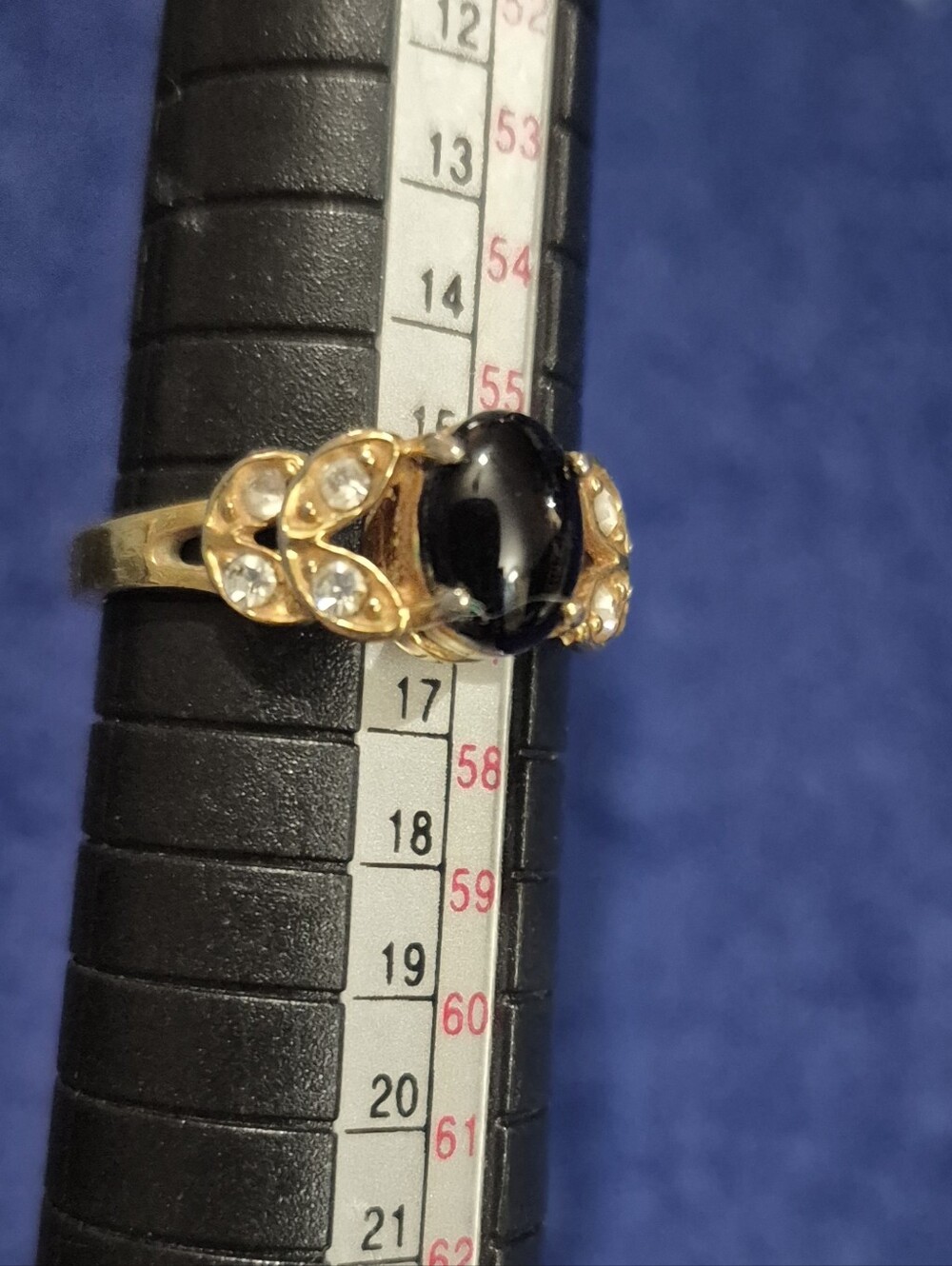 Costume Jewelry Ring Black Center